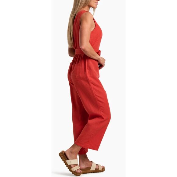 NWOT Kühl Fresco Linen Blend Jumpsuit Romper One Piece Women's Small - Picture 15 of 15